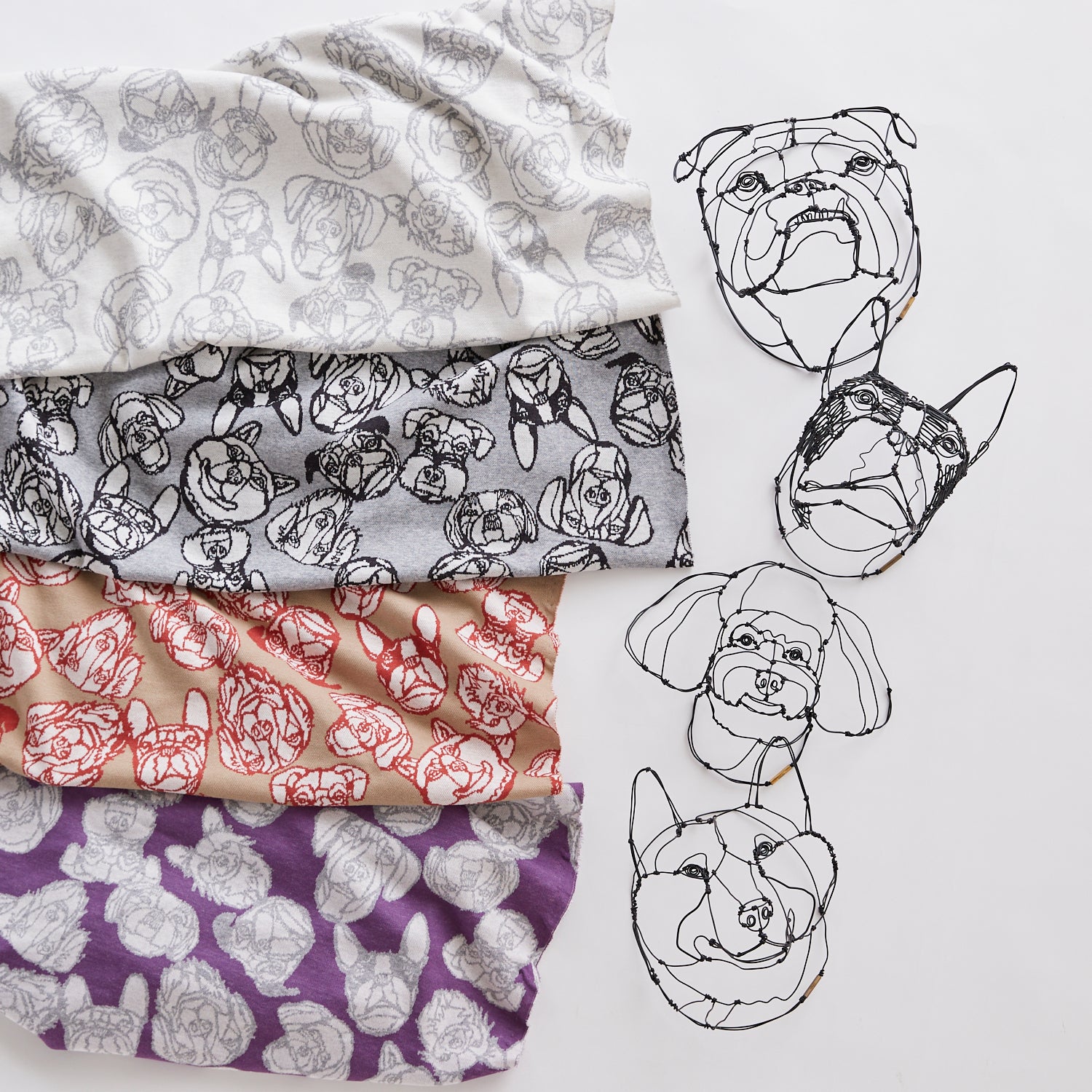 +HAyU Dog Cotton Knit Jacquard