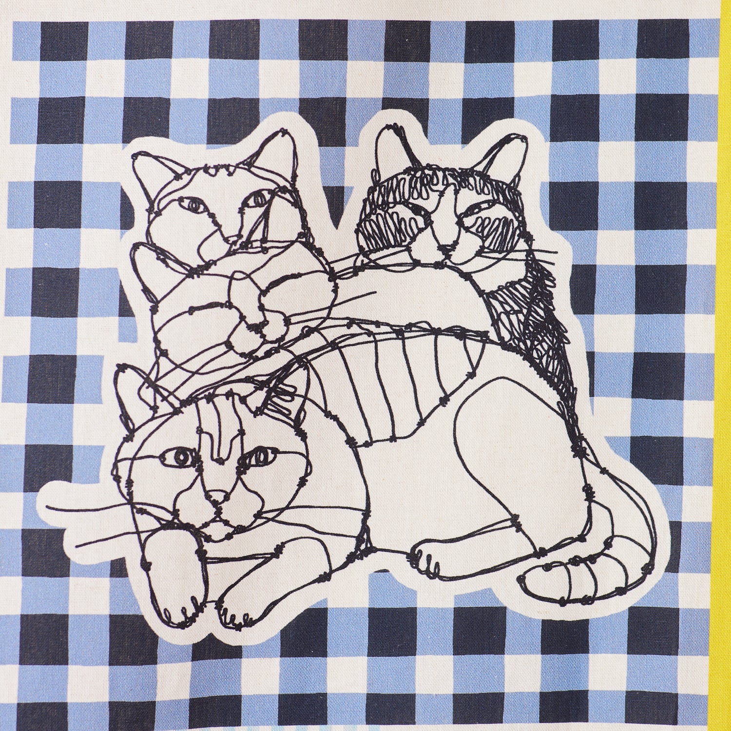 +HAyU Cat Panel Cotton Linen Canvas