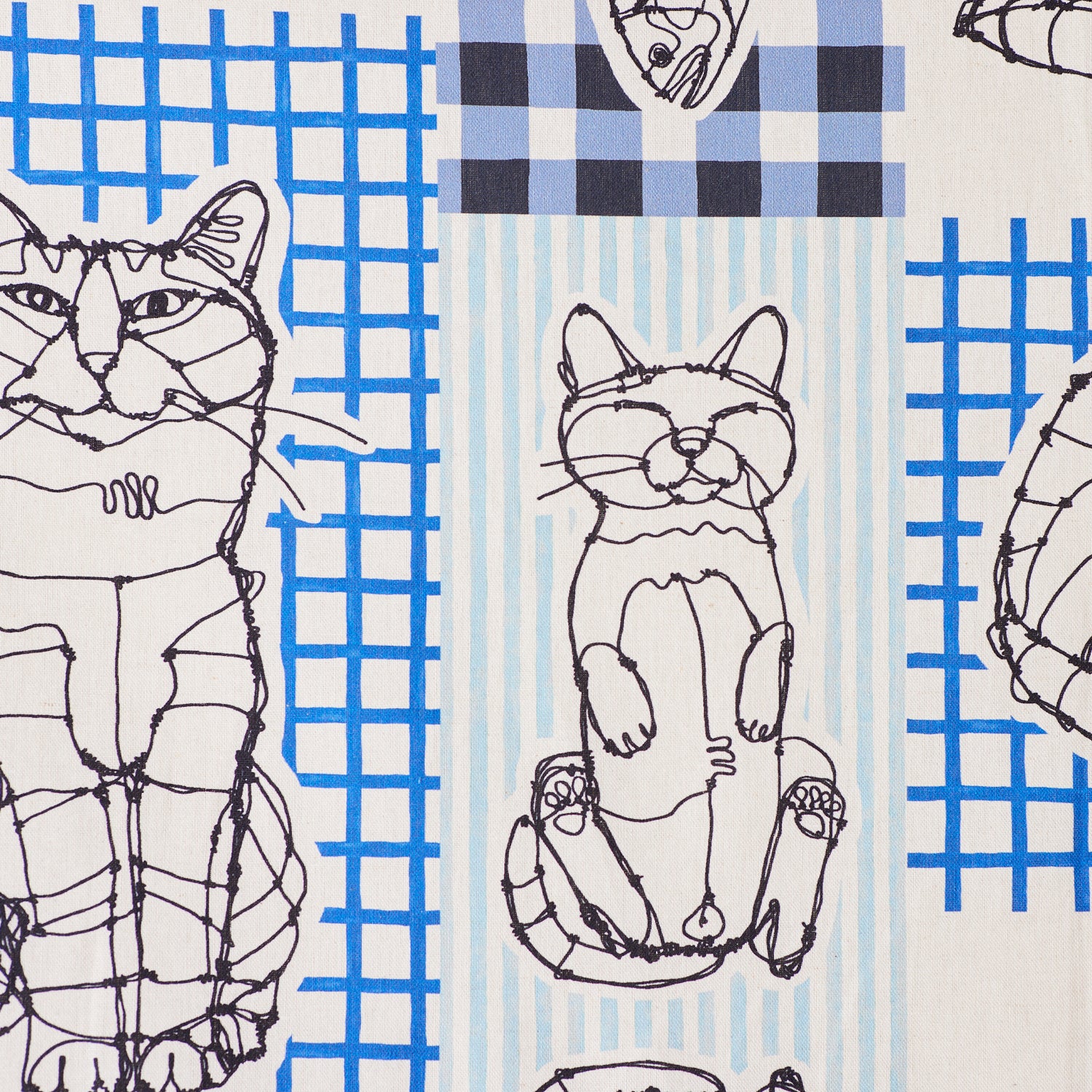 +HAyU Cat Panel Cotton Linen Canvas