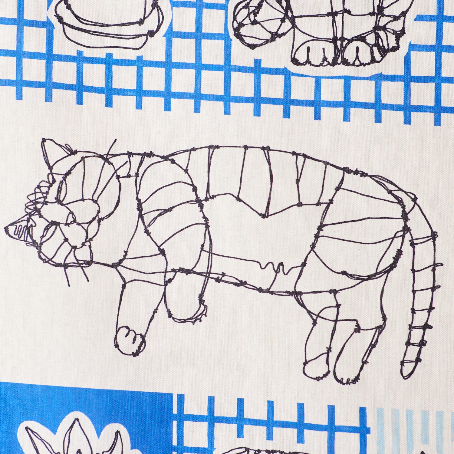 +HAyU Cat Panel Cotton Linen Canvas