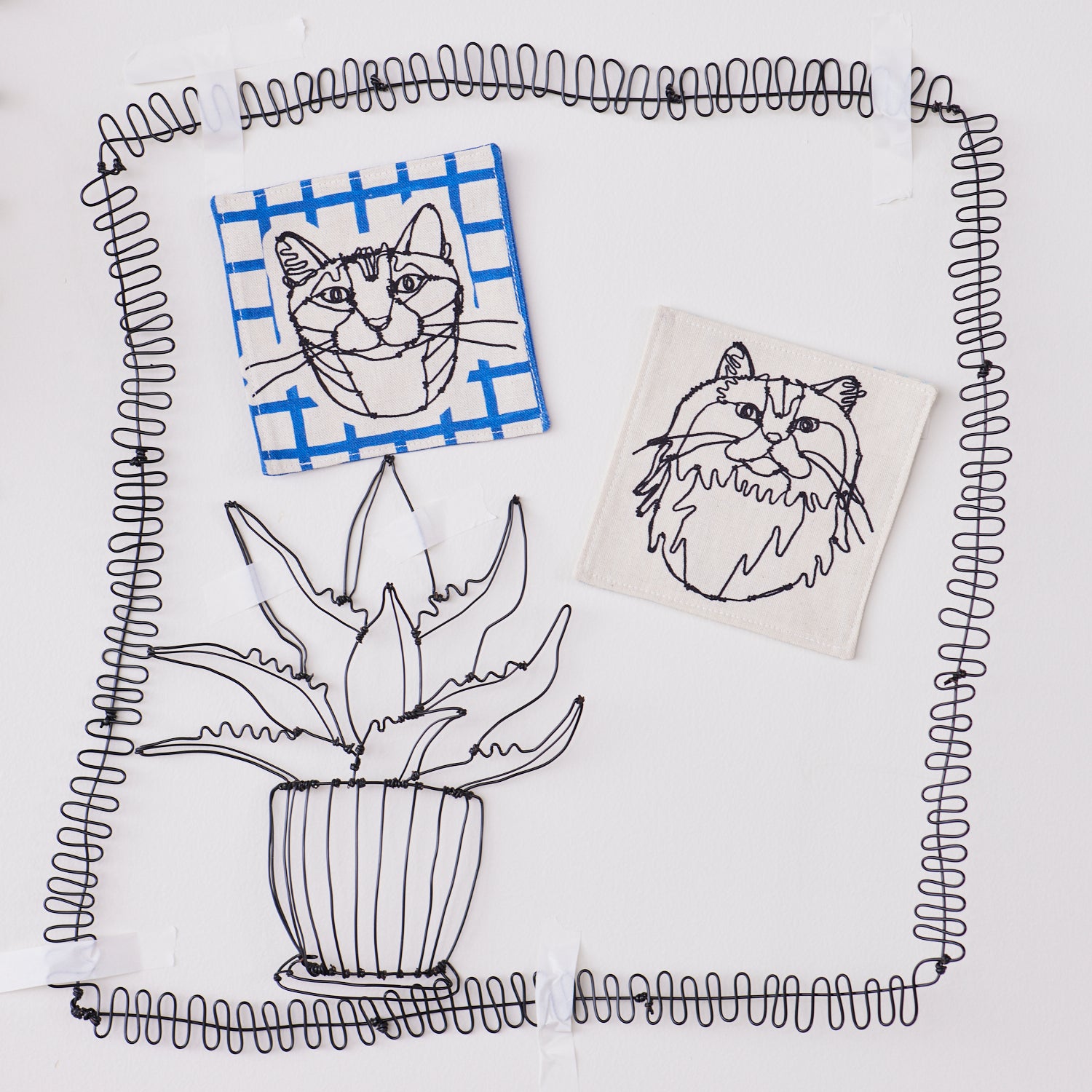 +HAyU Cat Panel Cotton Linen Canvas