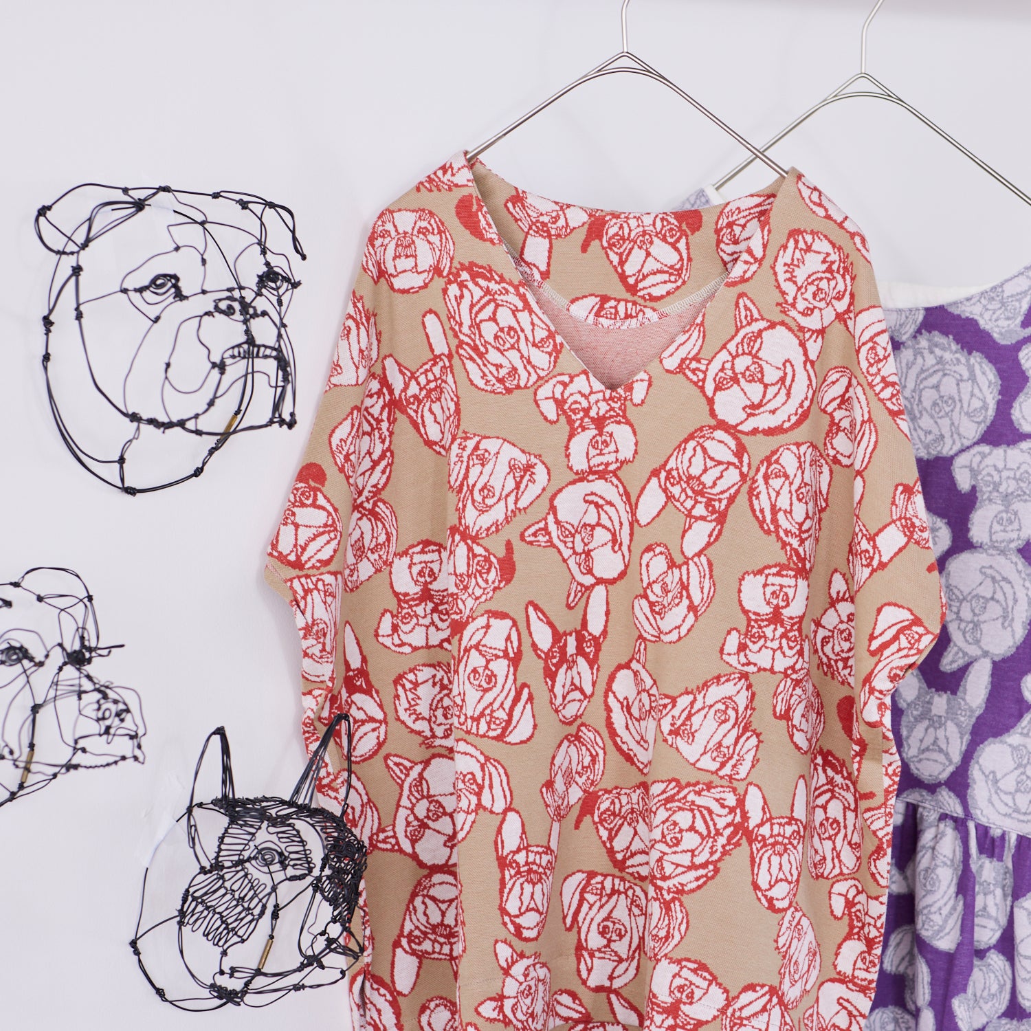 +HAyU Dog Cotton Knit Jacquard