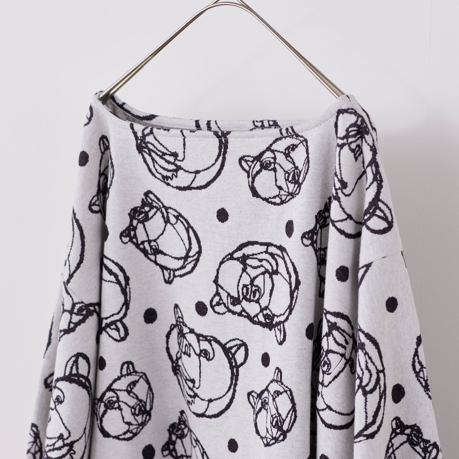 +HAyU Bear Cotton Knit Jacquard