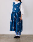 +HAyU Dogs Embroidered Cotton Double Gauze - Navy