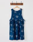 +HAyU Dogs Embroidered Cotton Double Gauze - Navy