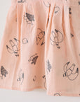 +HAyU Doves Embroidered Cotton Double Gauze - Pink