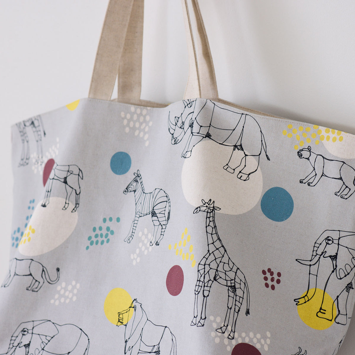 +HAyU African Animals Cotton Linen Canvas