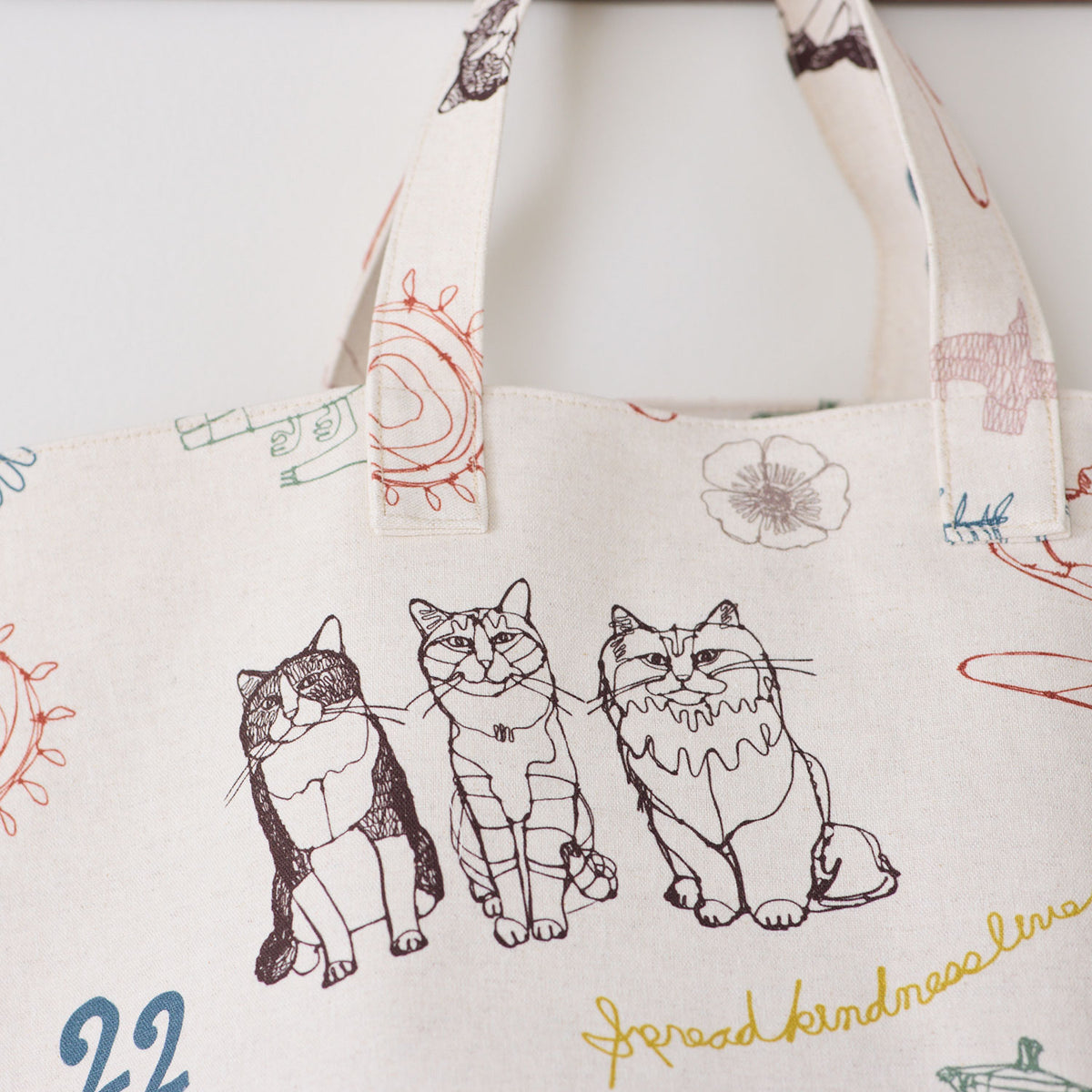 +HAyU Cat Trio Cotton Linen Canvas