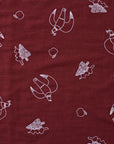 +HAyU Doves Embroidered Cotton Double Gauze - Brown