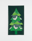 echino Xmas Tree Cotton Linen Canvas Panel Fabric EKX-98150-1