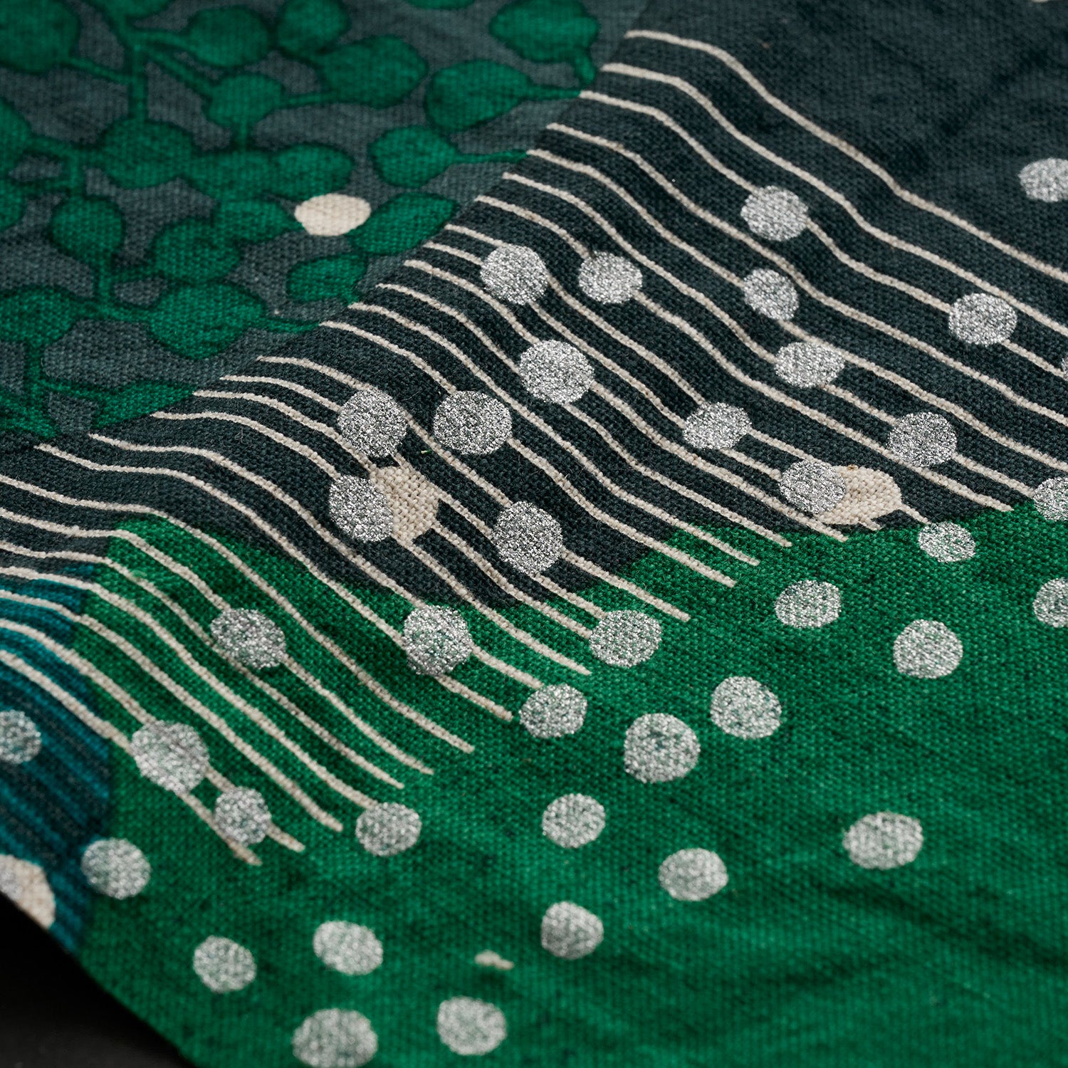 echino Xmas Tree Cotton Linen Canvas Panel Fabric EKX-98150-1