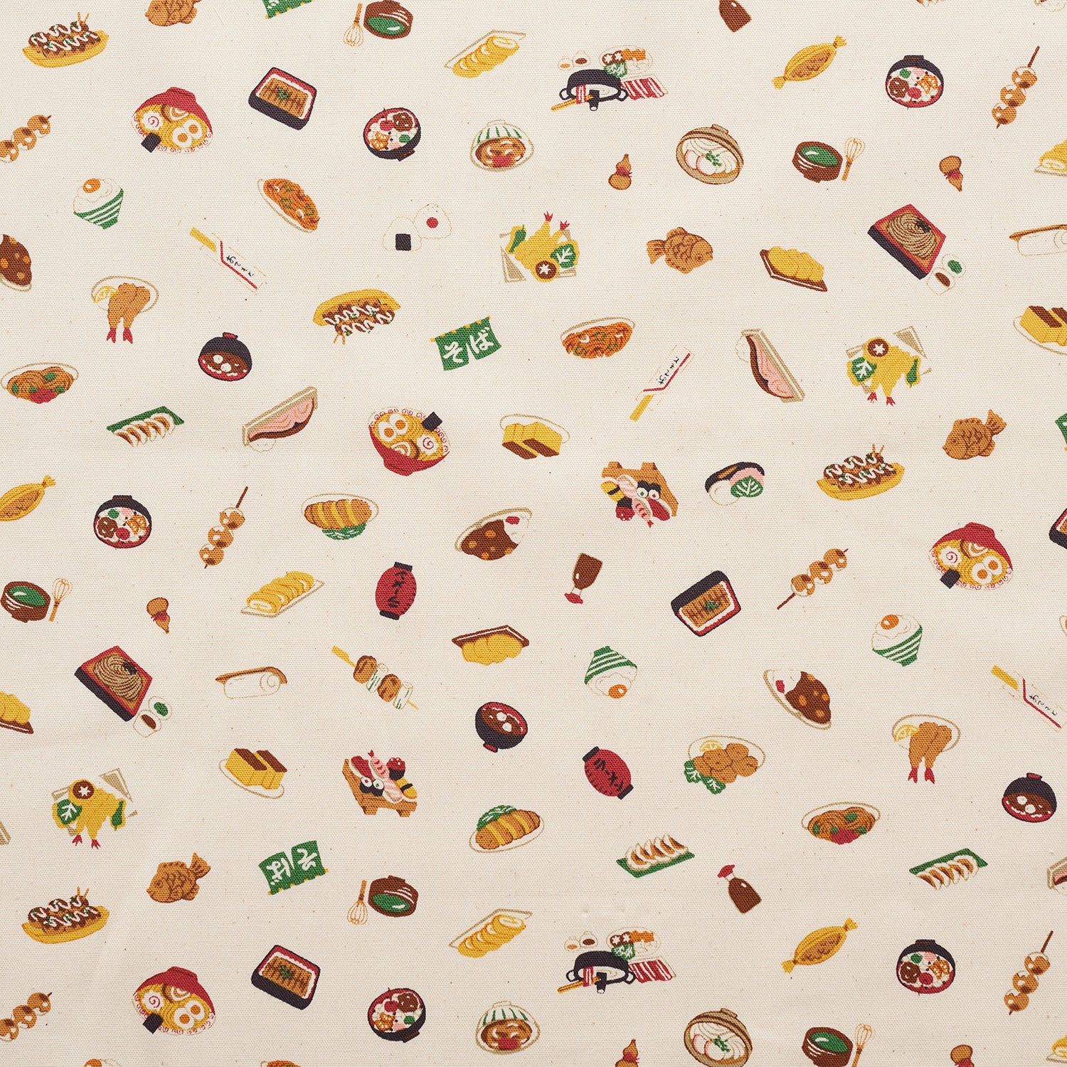 Japanese Foods Cotton Oxford