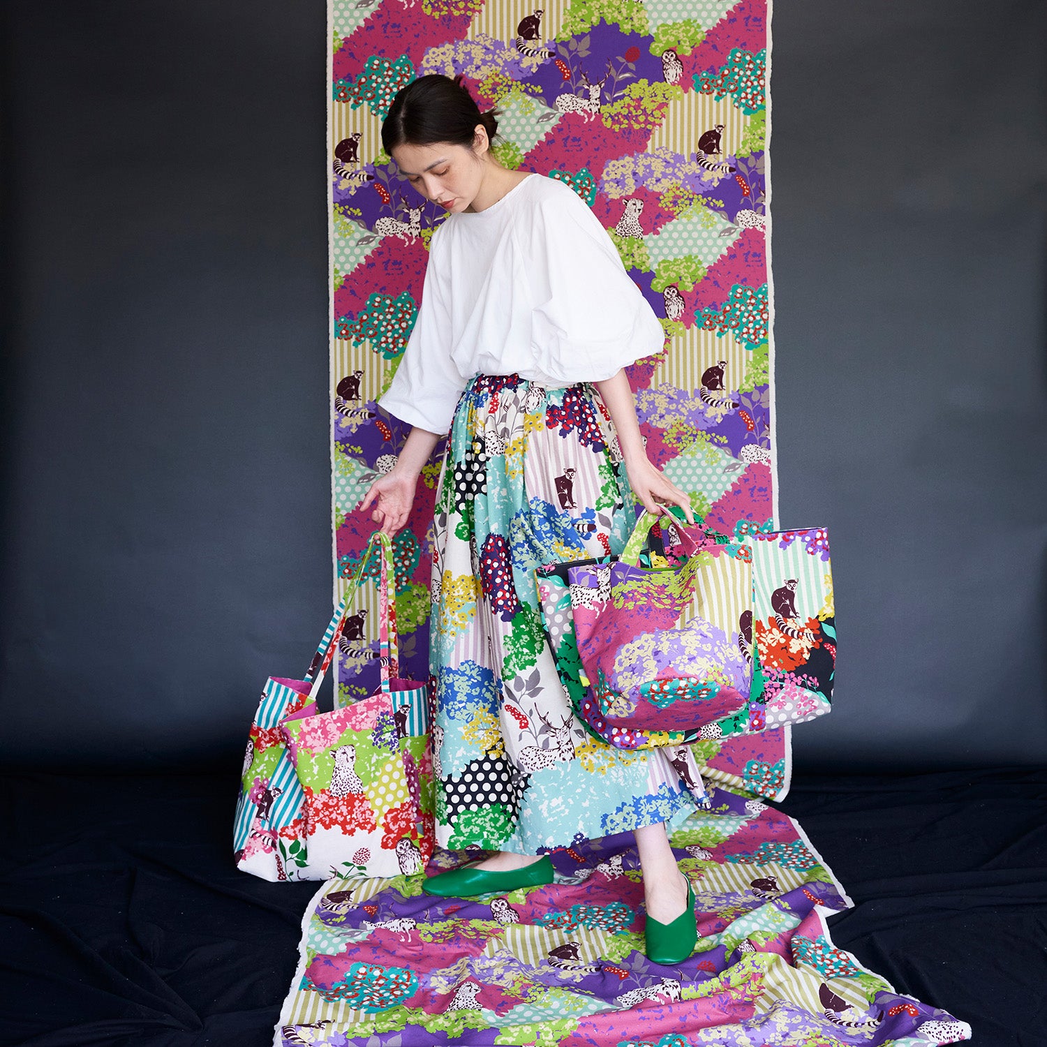 Fabric Sample] echino Hide Cotton Linen Canvas | Kokka Fabrics