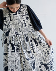[Fabric Sample] NekoNoe by Ayano Tamuro - Botanical Cats Cotton Linen Canvas EYX-1820-1