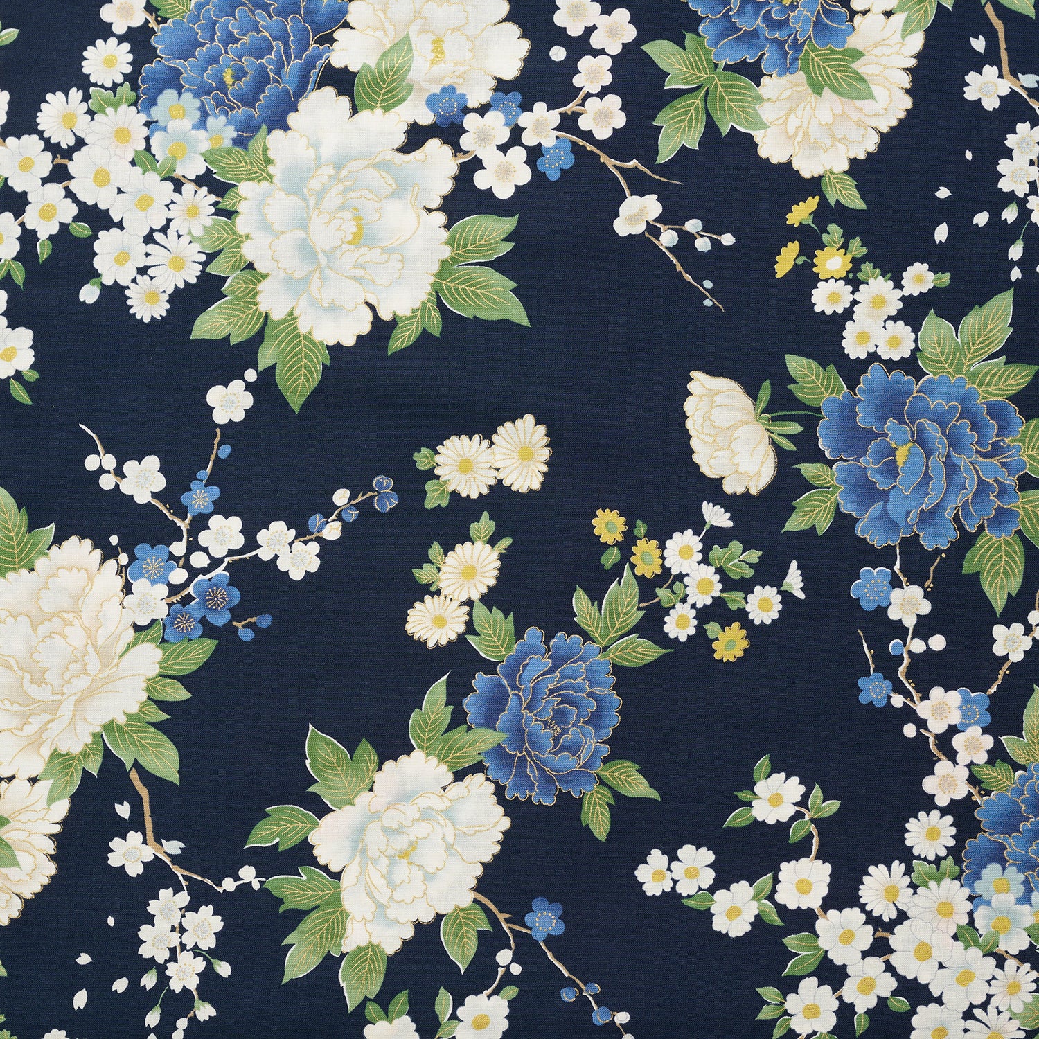 Japanese Peony Prints Cotton Sheeting YGA-79070-2