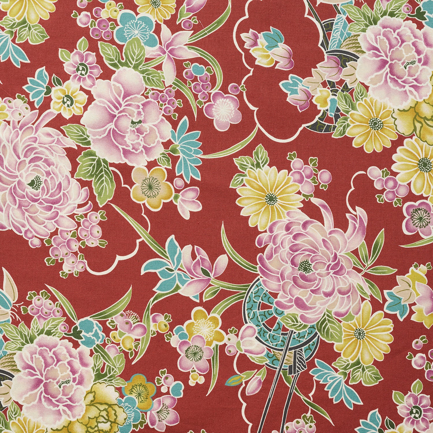 Japanese Floral Prints Cotton Sheeting YKA-19100-1