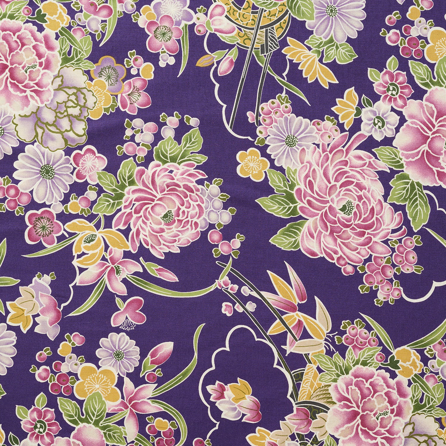 Japanese Floral Prints Cotton Sheeting YKA-19100-1