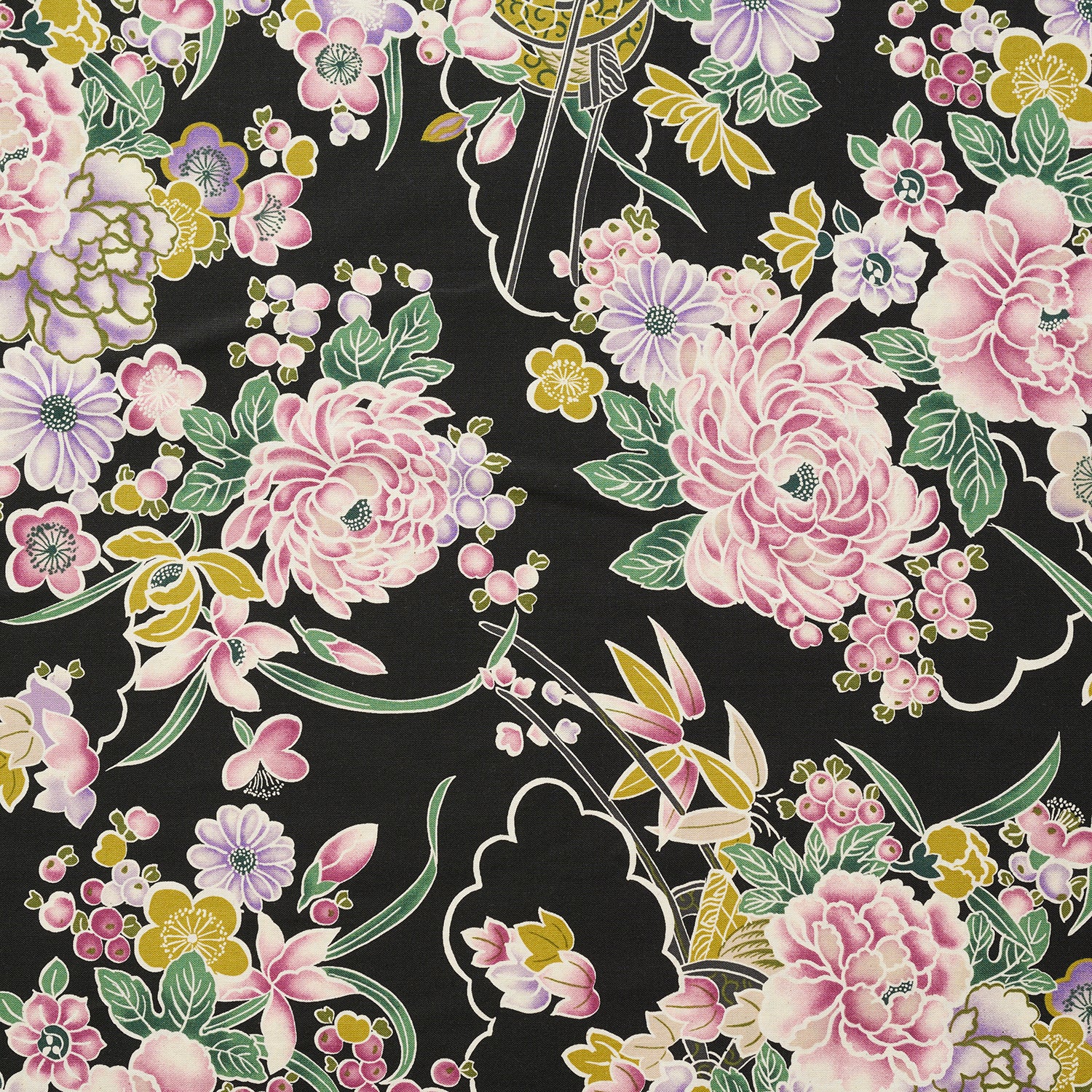 Japanese Floral Prints Cotton Sheeting | Kokka Fabrics