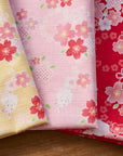 Cherry Blossom and Rabbit Cotton Dobby Cloth YGA-89040-1
