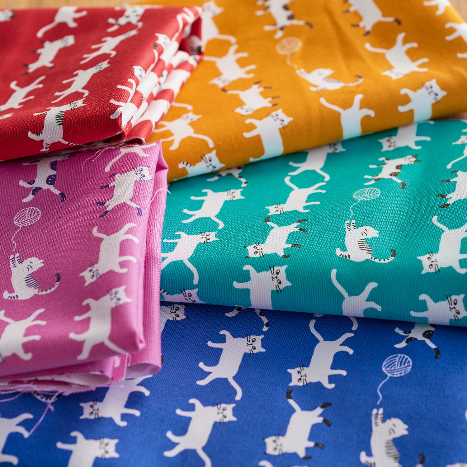 Simply Palette Cat Prints Cotton Oxford