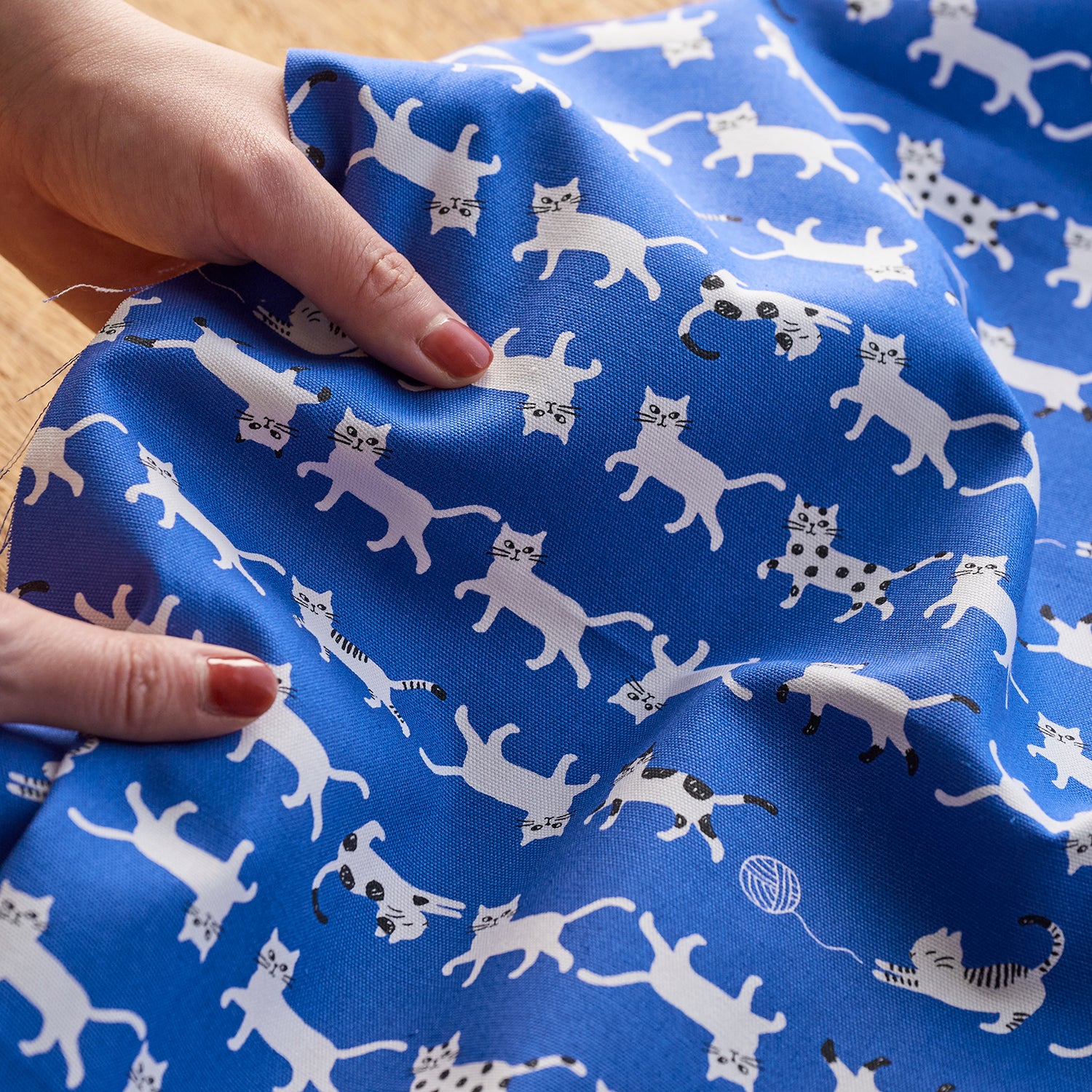 Simply Palette Cat Prints Cotton Oxford