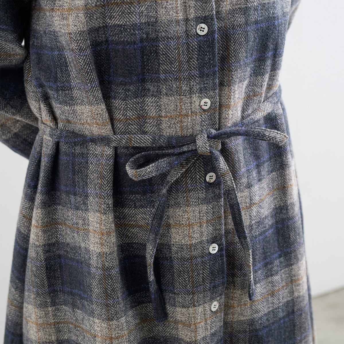 [Fabric Sample] Cotton Yarn-dyed Herringbone Tweed