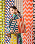 [Fabric Sample] echino Geometric Panels Canvas