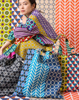 [Fabric Sample] echino Geometric Panels Canvas