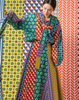 [Fabric Sample] echino Geometric Panels Canvas