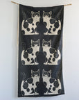 echino Nekonoe TWO CAT Cotton Linen Canvas Panel Fabric EYX-91100-100