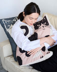 echino Nekonoe TWO CAT Cotton Linen Canvas Panel Fabric EYX-91100-100