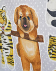 Home Deco Swinging Friends Panel Fabric YGA-91080-1
