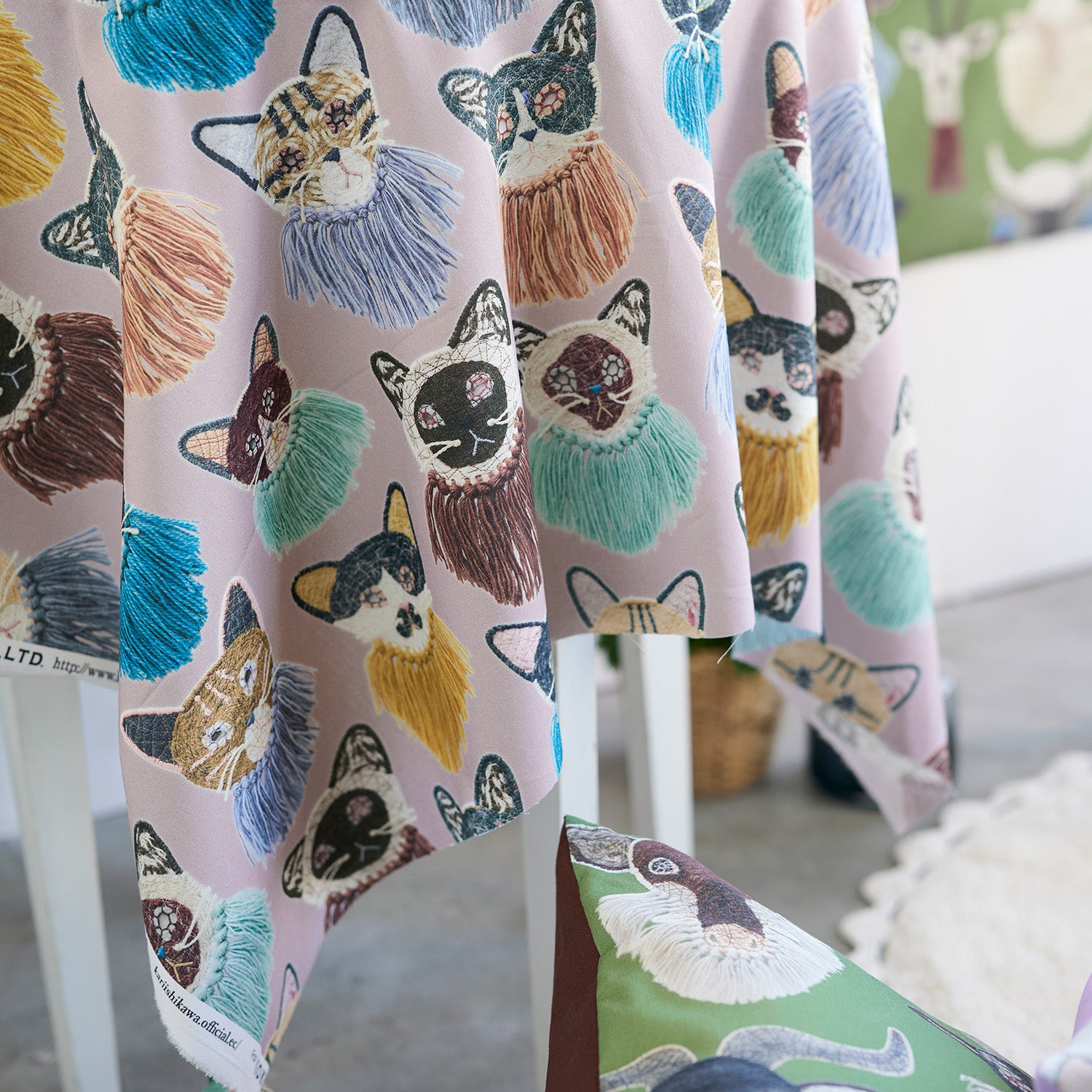 Kari Ishikawa Cotton Sheeting - We Are Cats
