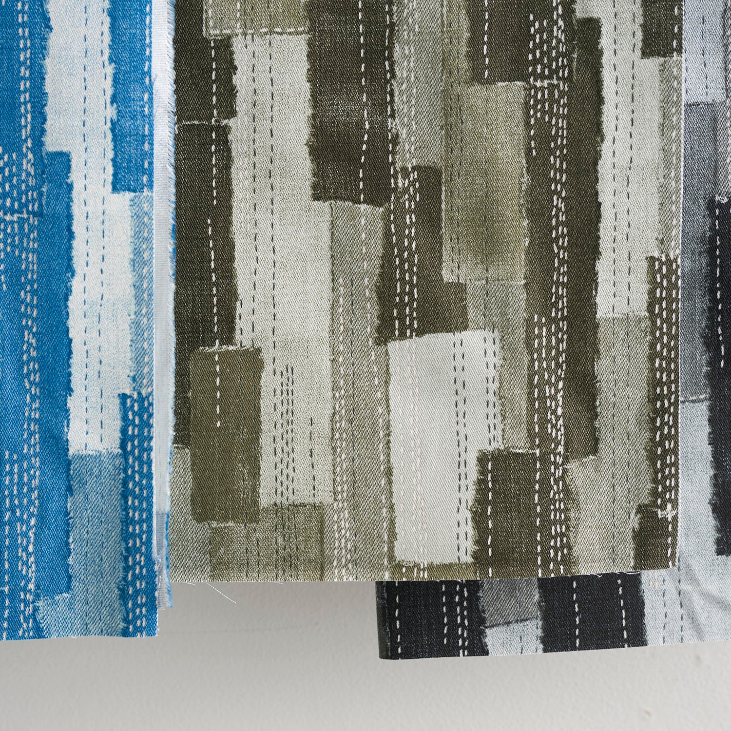 Sashiko Patchwork Print Cotton Twill | Kokka Fabrics