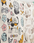 Scandinavian Style Cat Cotton Linen Canvas YGA-89070-1