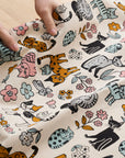 Scandinavian Style Cat Cotton Linen Canvas YGA-89070-1