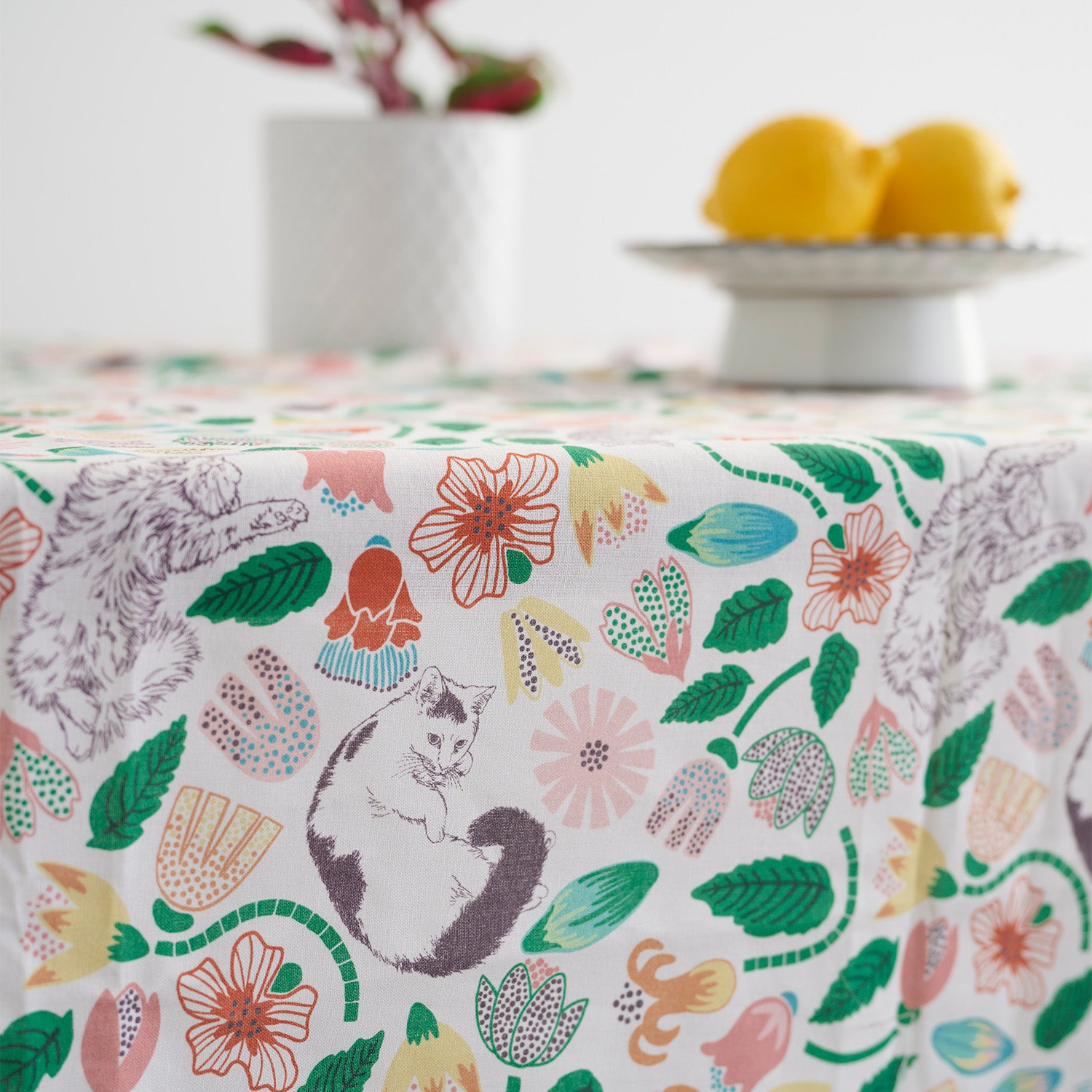 365 Cat Art Cat Garden Cotton Sheeting