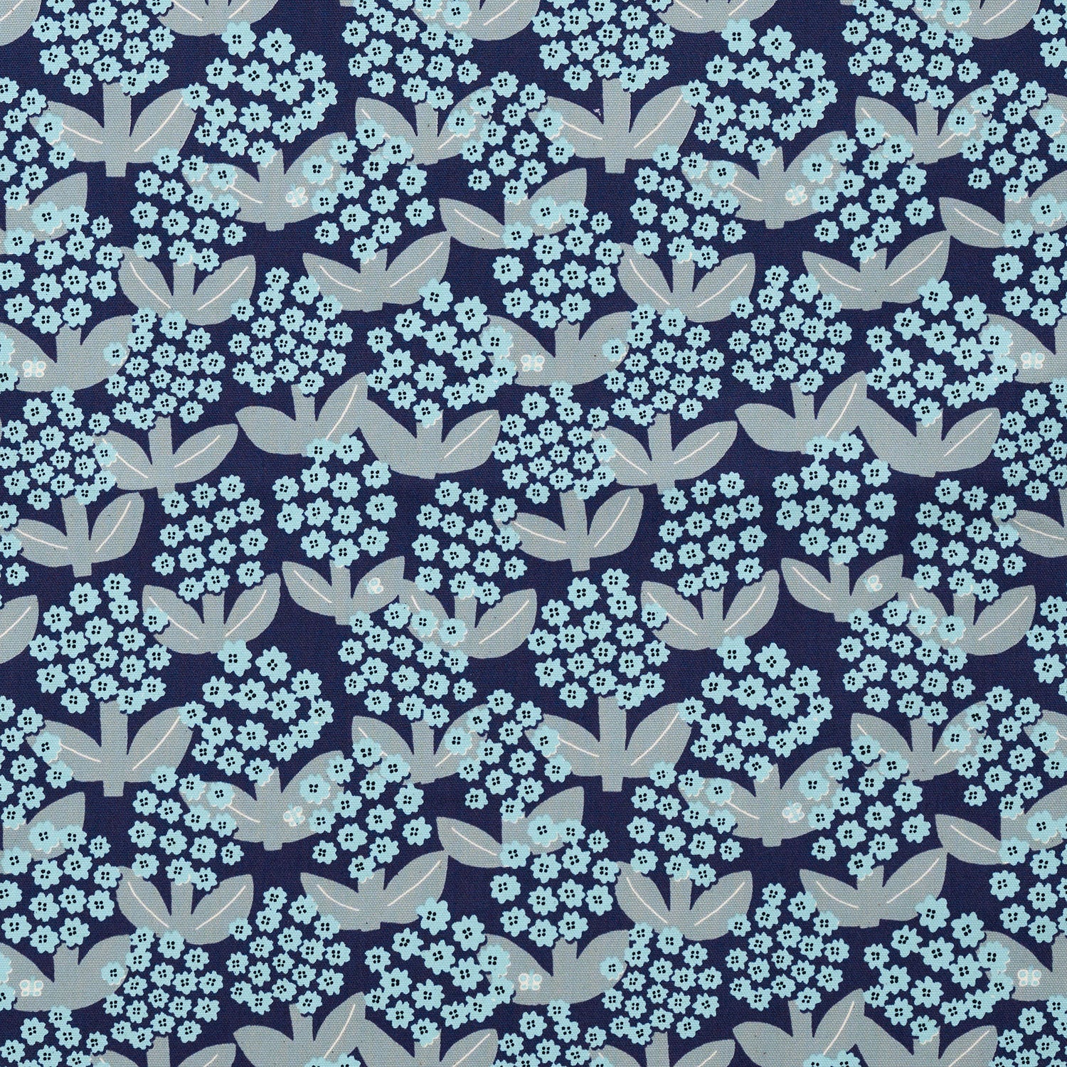 Linnea Blooming Day Cotton Oxford - Blue