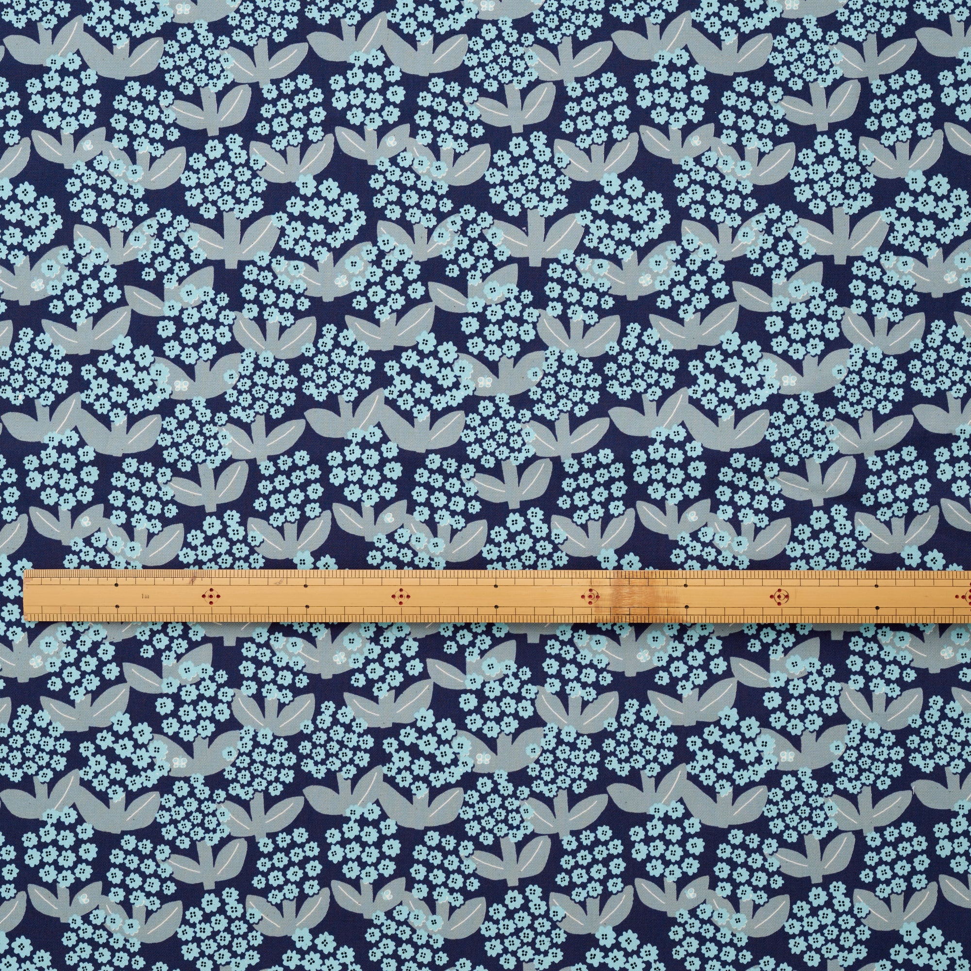 Linnea Blooming Day Cotton Oxford - Blue