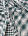 Yarn Dyed Gingham Seersucker Organic Cotton Fabric - Green TS-2039-1