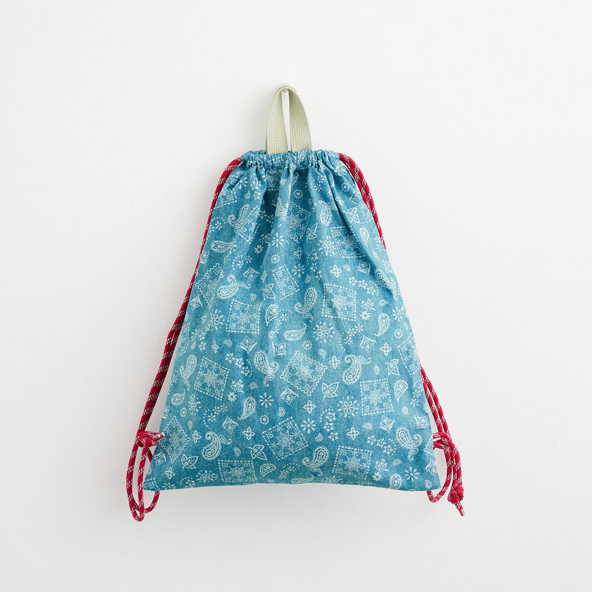 Denim Look Bandana Cotton Oxford - Blue