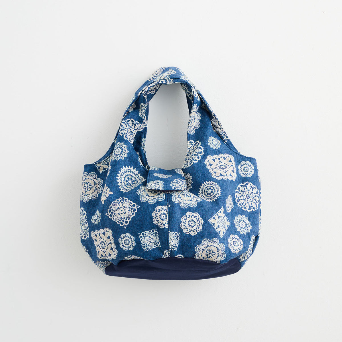 Denim Look Lace Cotton Oxford - Blue