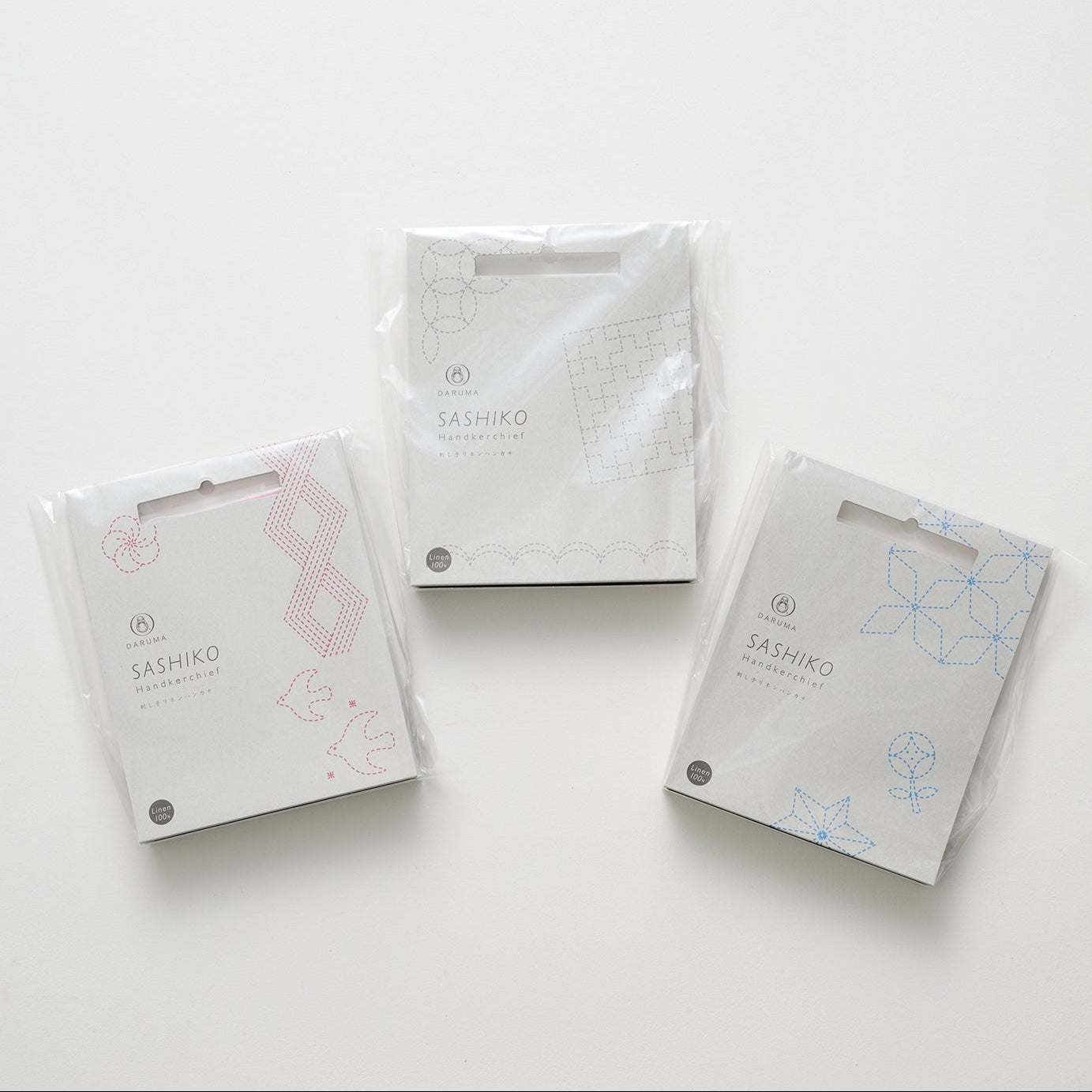 Sashiko Linen Handkerchief Kit