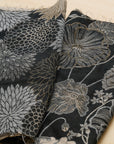 Layered Chrysanthemum Cotton Knit Jacquard - Black