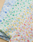 Pastel Geometric Cool Breeze Double Gauze - Blue YGA-91090-1