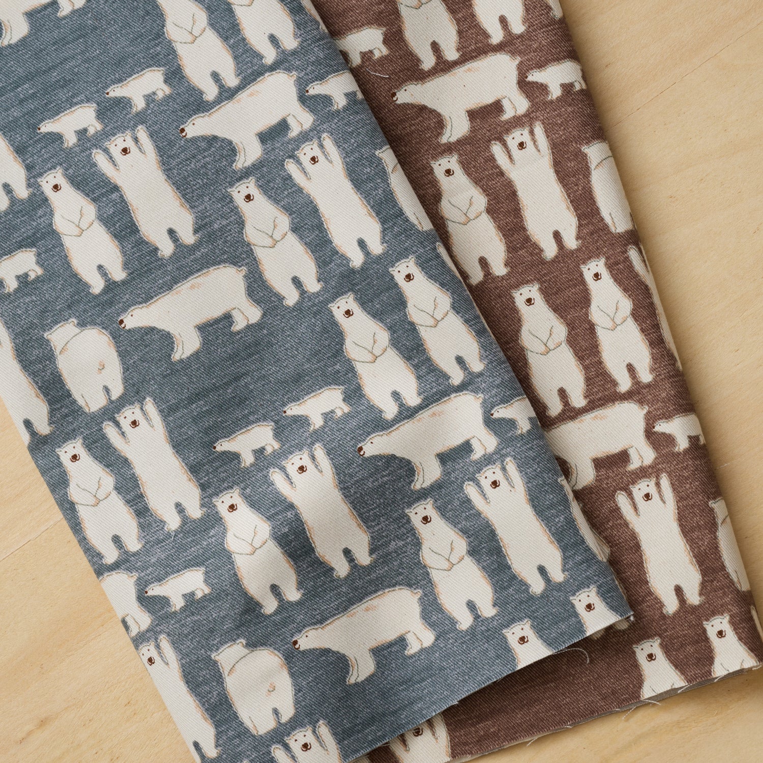 [Fabric Sample] Polar Bears Cotton Twill