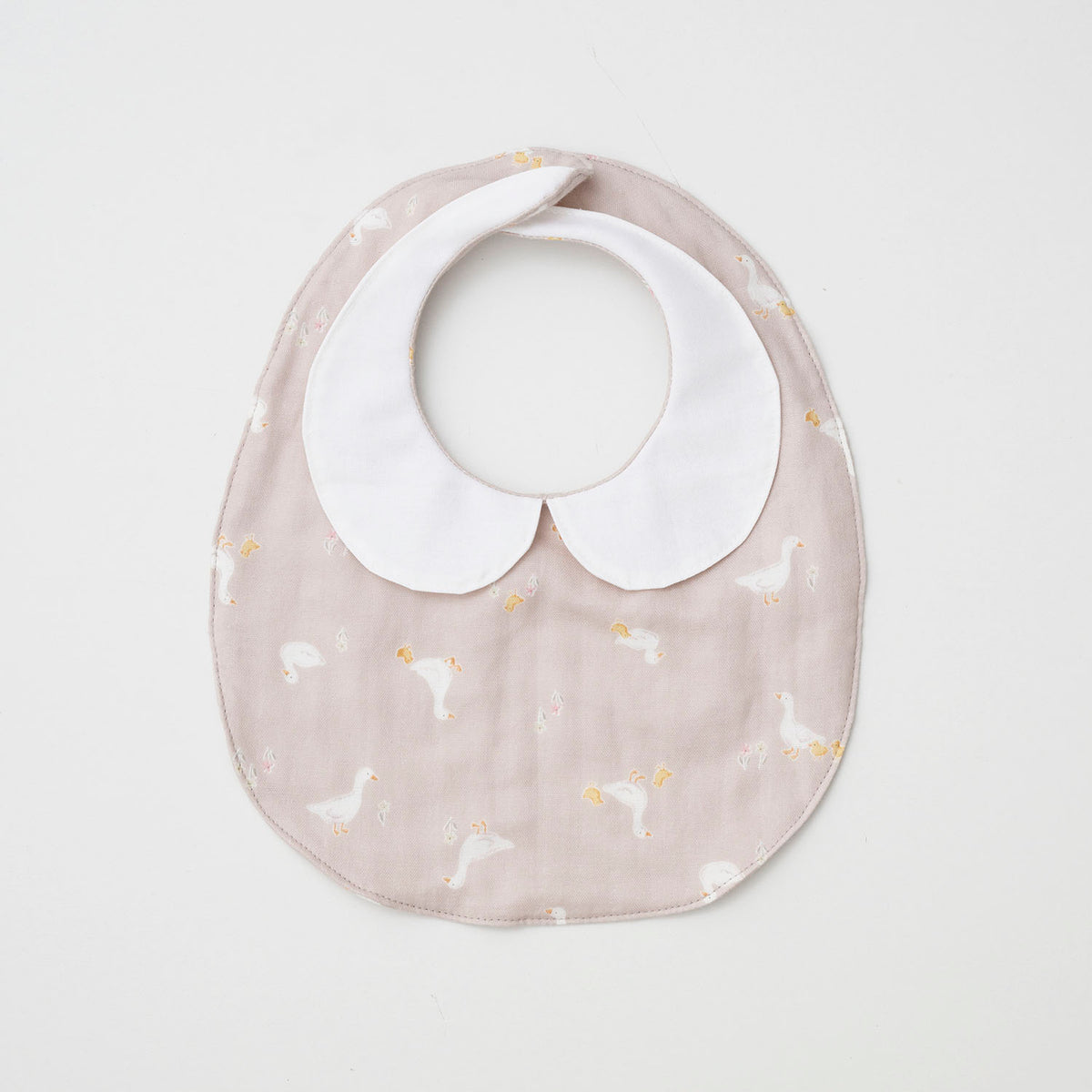 Duck &amp; Flower Cotton Double Gauze - White