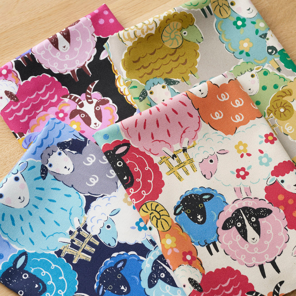 Powerful Animal Sheep Cotton Oxford - Black
