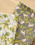 Sweetie Mimosa Cat Cotton Oxford - White