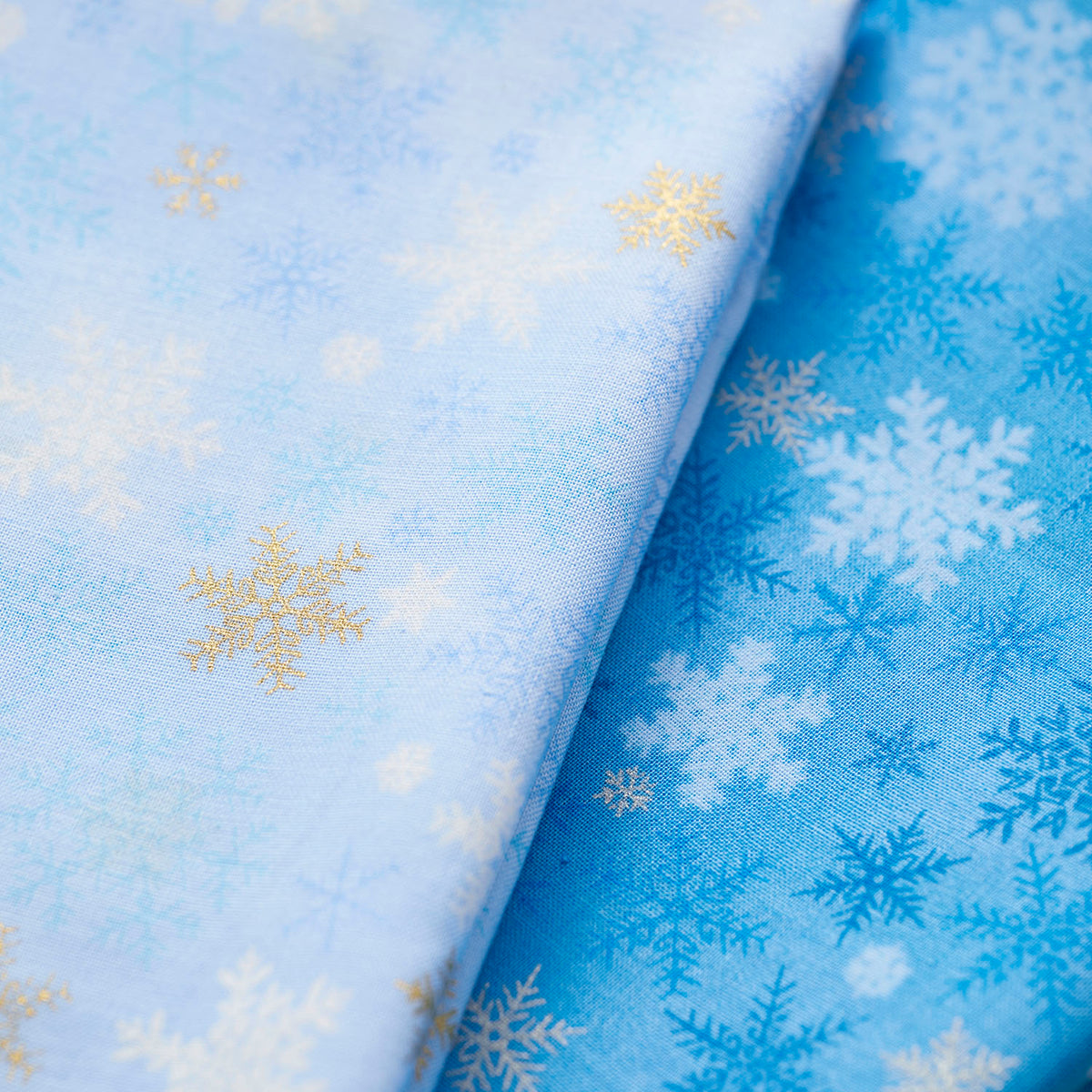 Snowflake Cotton Shirting - Light Blue